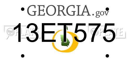 13ET575 Georgia License Plate