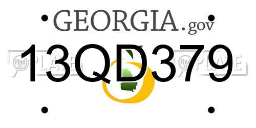 13QD379 Georgia License Plate