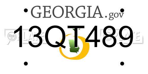 13QT489 Georgia License Plate