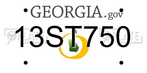 13ST750 Georgia License Plate