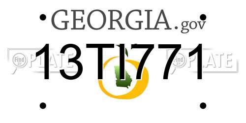13TI771 Georgia License Plate