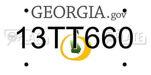 13TT660 Georgia License Plate