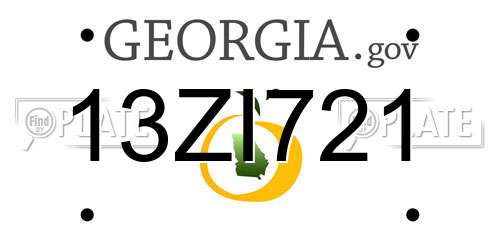 13ZI721 Georgia License Plate