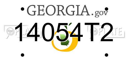 14054T2 Georgia License Plate