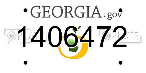 1406472 Georgia License Plate