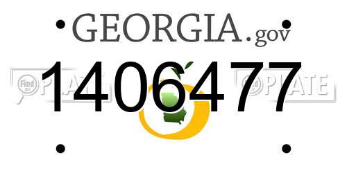 1406477 Georgia License Plate