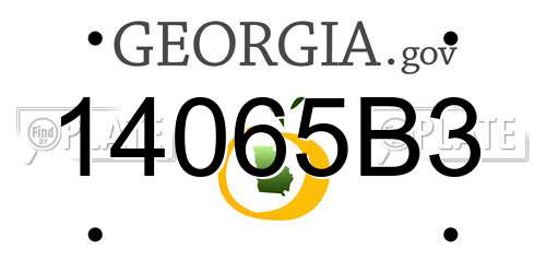 14065B3 Georgia License Plate