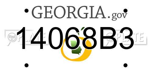 14068B3 Georgia License Plate