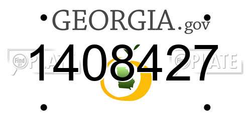 1408427 Georgia License Plate