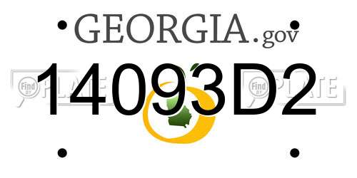 14093D2 Georgia License Plate