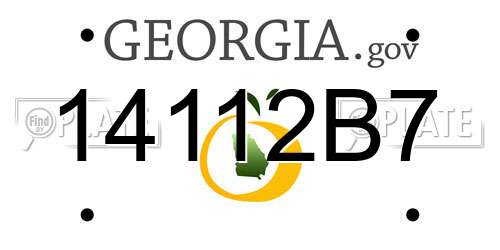 14112B7 Georgia License Plate