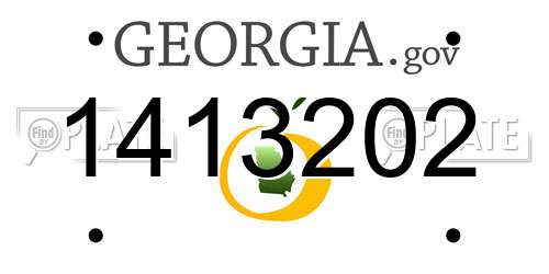 1413202 Georgia License Plate