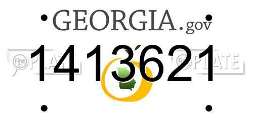 1413621 Georgia License Plate