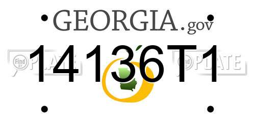 14136T1 Georgia License Plate