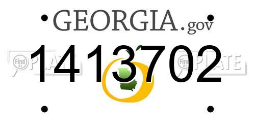 1413702 Georgia License Plate