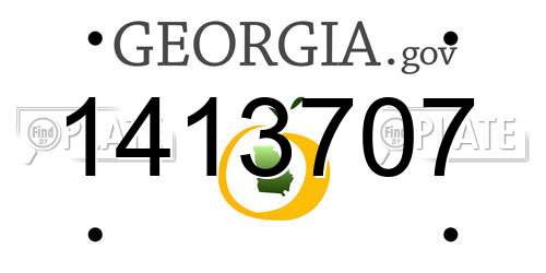 1413707 Georgia License Plate