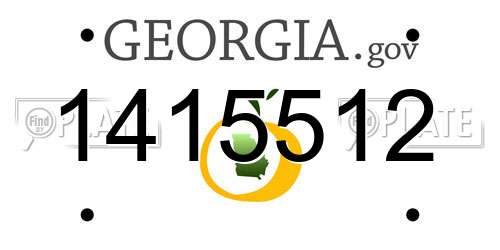 1415512 Georgia License Plate