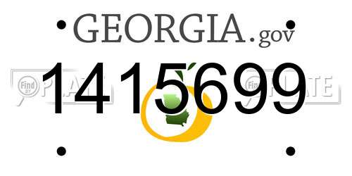 1415699 Georgia License Plate