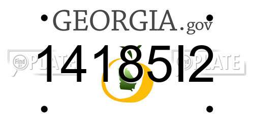 14185I2 Georgia License Plate