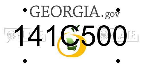 141C500 Georgia License Plate