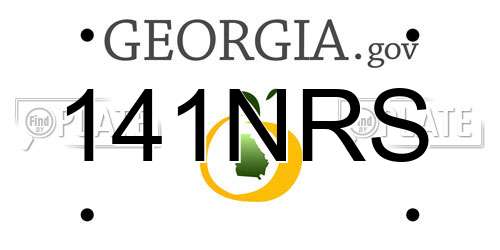 141NRS Georgia License Plate