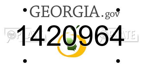 1420964 Georgia License Plate
