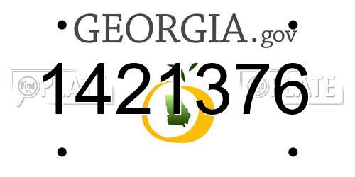 1421376 Georgia License Plate