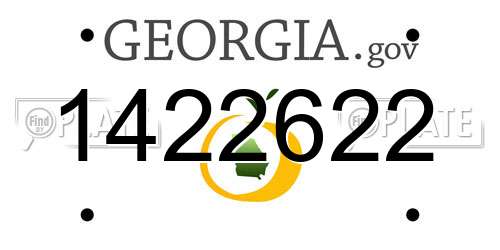 1422622 Georgia License Plate
