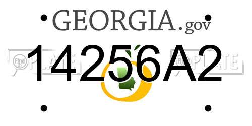14256A2 Georgia License Plate