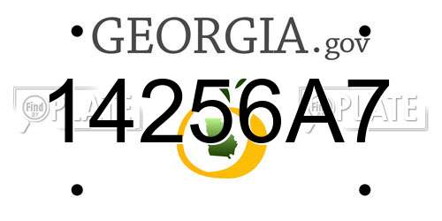 14256A7 Georgia License Plate