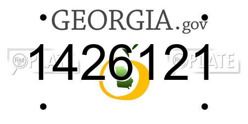 1426121 Georgia License Plate