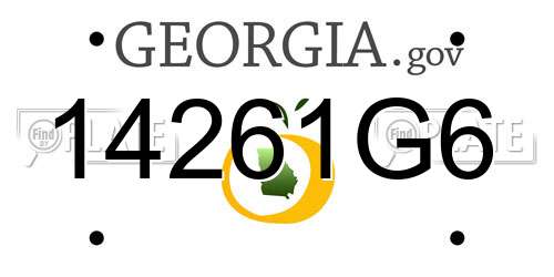 14261G6 Georgia License Plate