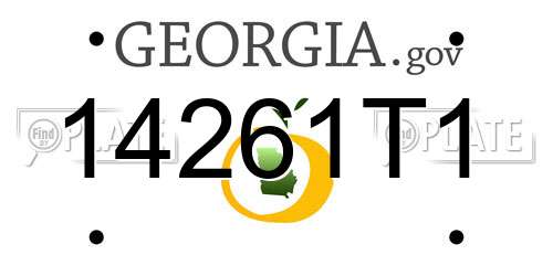 14261T1 Georgia License Plate