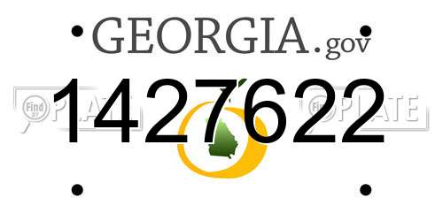 1427622 Georgia License Plate