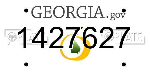 1427627 Georgia License Plate