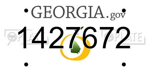 1427672 Georgia License Plate