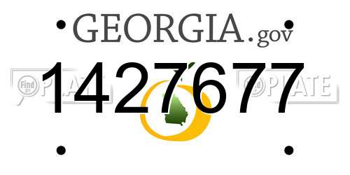 1427677 Georgia License Plate