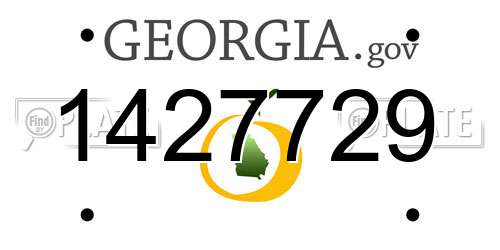 1427729 Georgia License Plate