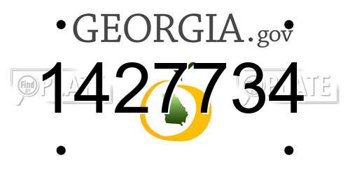 1427734 Georgia License Plate