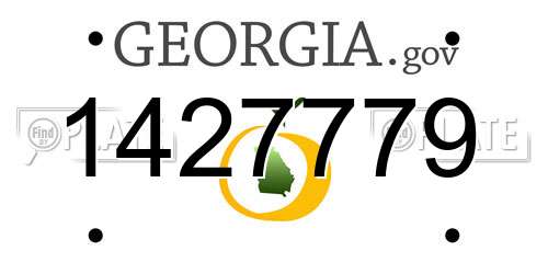 1427779 Georgia License Plate