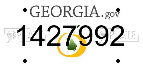 1427992 Georgia License Plate