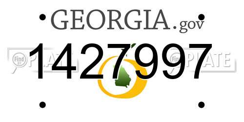 1427997 Georgia License Plate