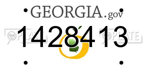 1428413 Georgia License Plate