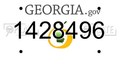 1428496 Georgia License Plate