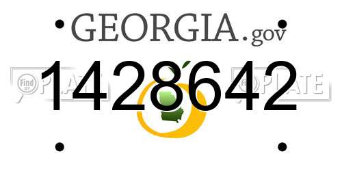 1428642 Georgia License Plate
