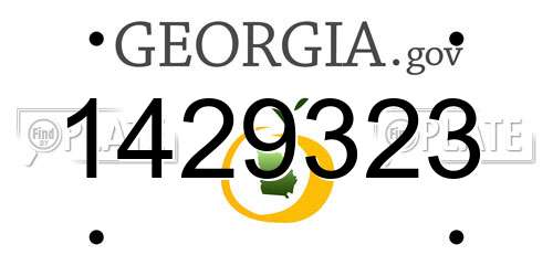 1429323 Georgia License Plate