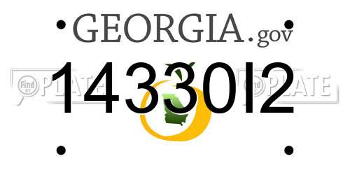 14330I2 Georgia License Plate