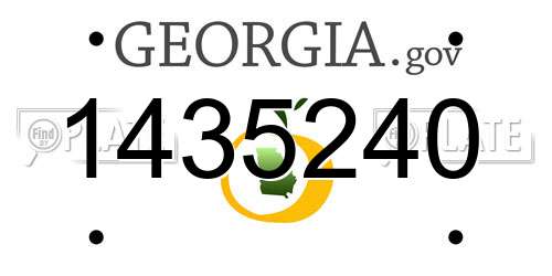 1435240 Georgia License Plate