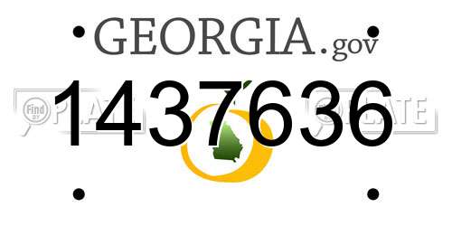 1437636 Georgia License Plate