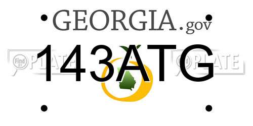 143ATG Georgia License Plate